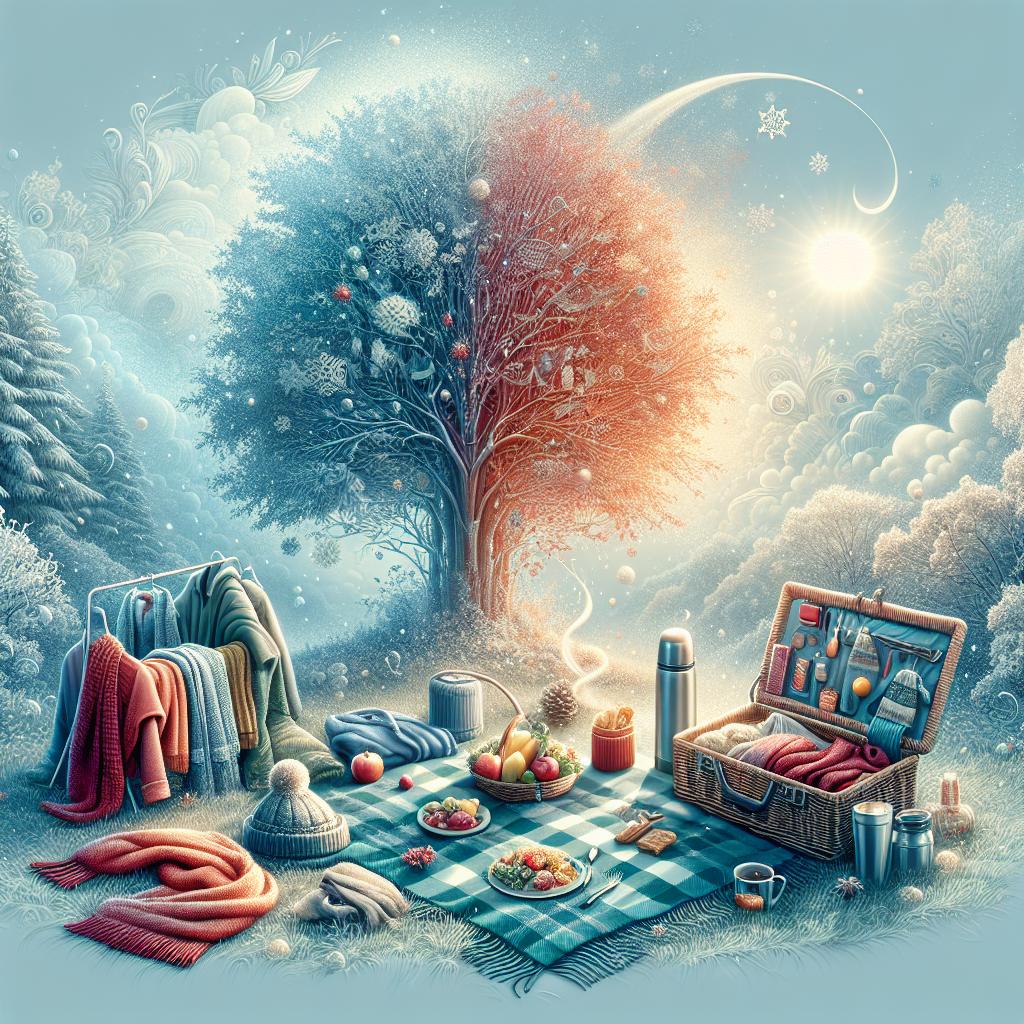 Experience Cozy Picnic Spots with Frost-Covered Scenery
