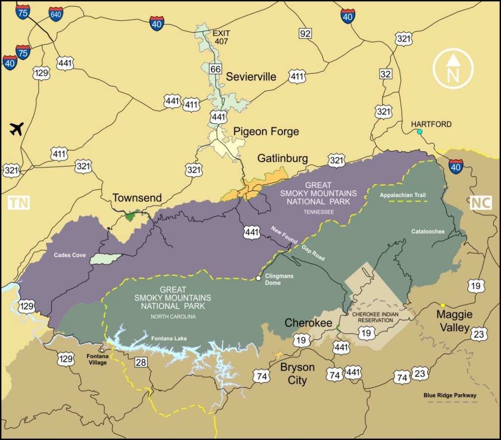 What Major City Is Near The Smoky Mountains?