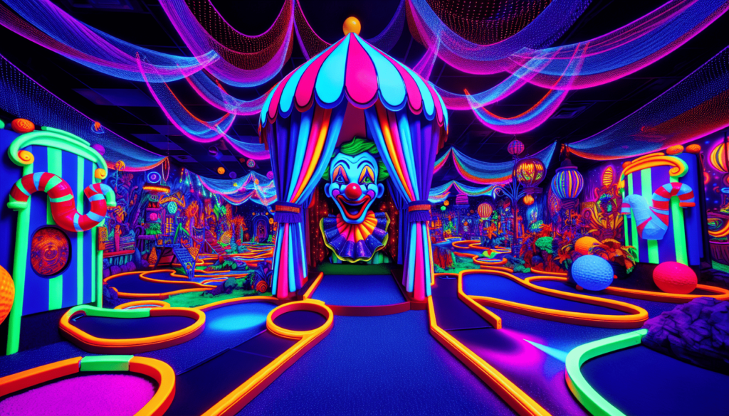 Circus Golf In Blacklight 3D